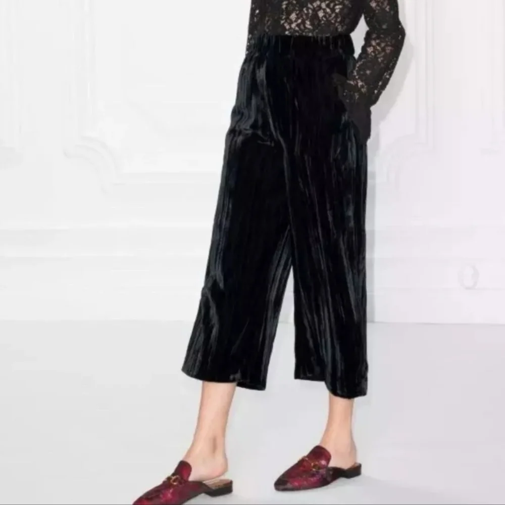 & Other Stories Black Wide Leg Pants - Picture 1 of 15